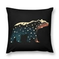 thumbnail image 1 of Alaska Bear Throw Pillow Cases Plush Pillow Cover Decorative Pillowcases Zipper Closure Cushion Covers for Couch Living Room Bedroom 16 "x16 ", 1 of 8