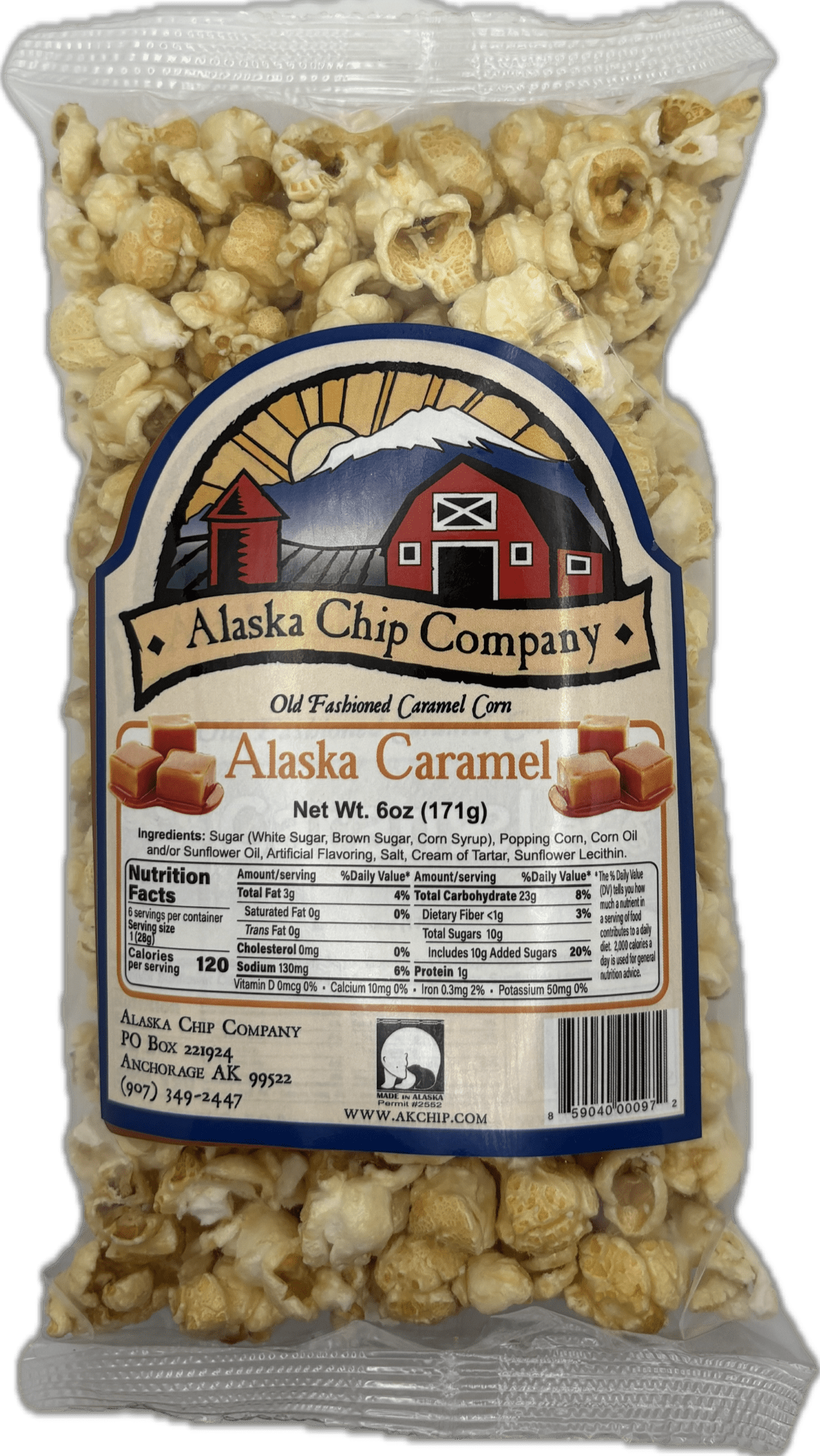 Alaska Chip Company Ak Popcorn Alaska Caramel 6oz