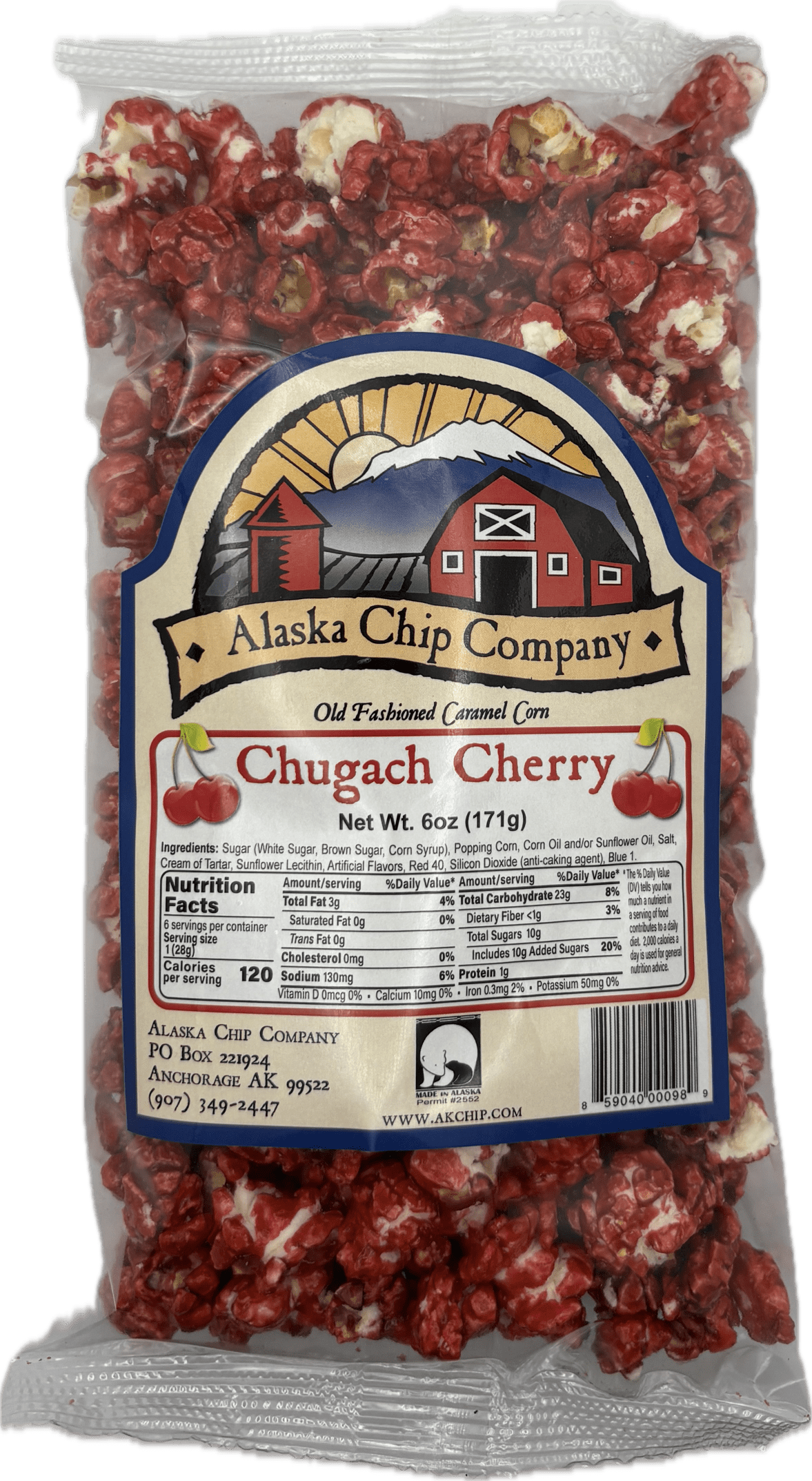 Alaska Chip Company Ak Popcorn Chugach Cherry 6oz