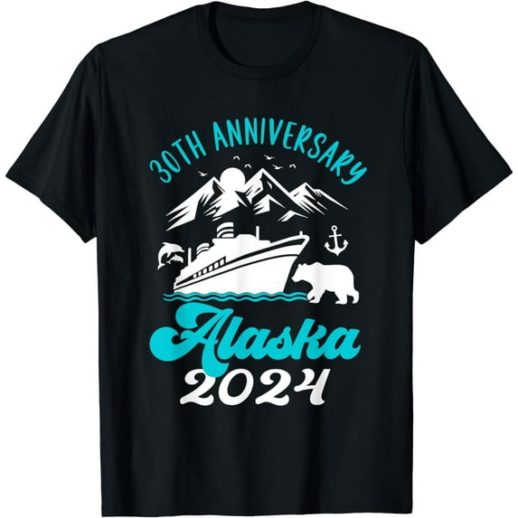 Alaska Cruise 2024 30th Anniversary Wedding Couple Vacation T-Shirt