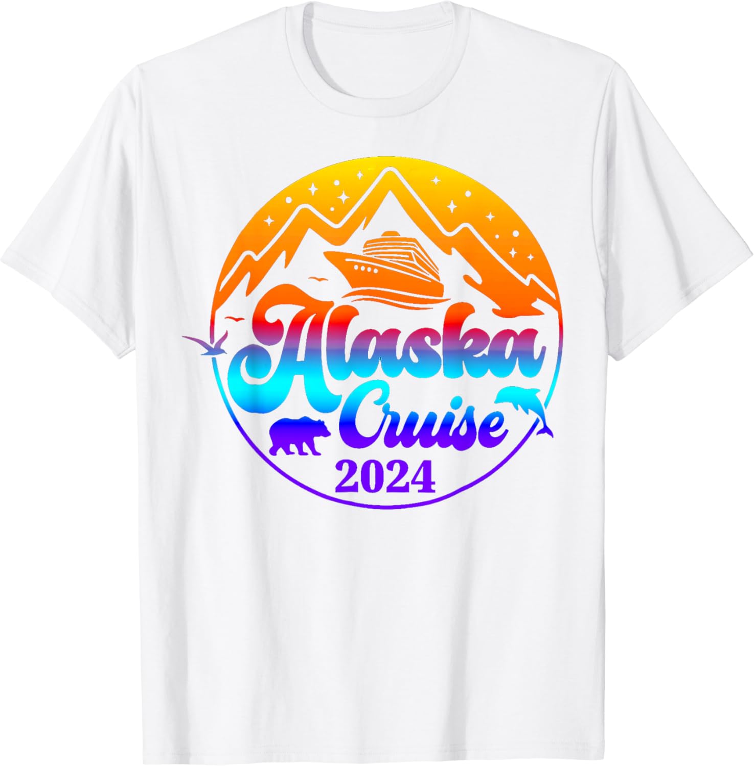 Alaska Cruise 2024 Family Summer Vacation Travel Matching Cotton T