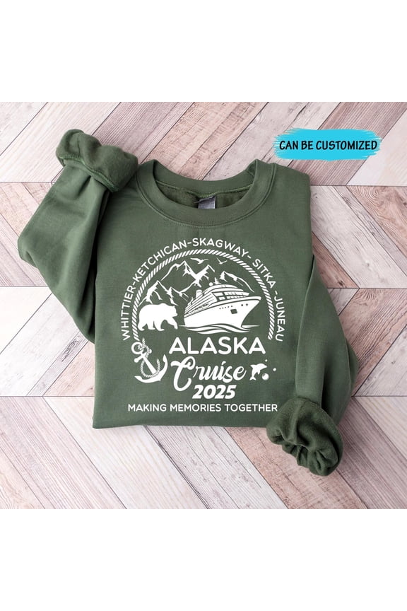 Alaska Cruise 2025 Sweatshirt, Alaska Cruise 2025 Shirt, Alaska Matching Cruise Squad Swea