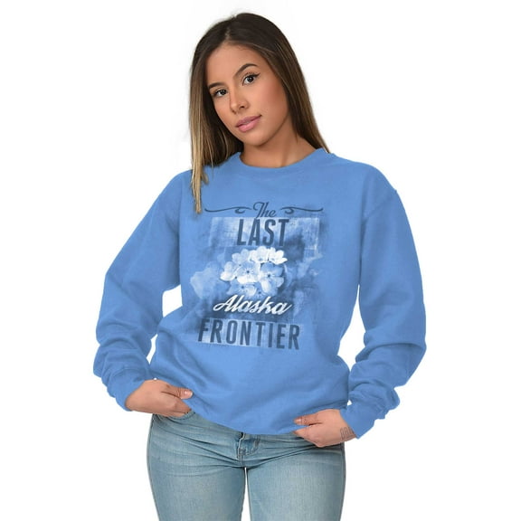 Alaska Cute State Flower Souvenir Women Crewneck Sweatshirt Brisco Brands S