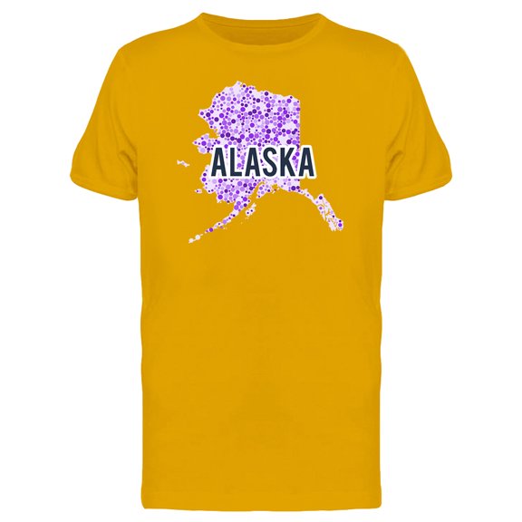 Alaska Dotted Map Ts Tee Men's -Image by Shutterstock