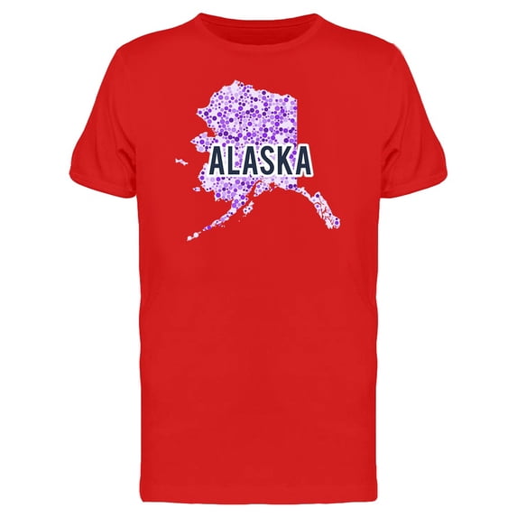 Alaska Dotted Map Ts Tee Men's -Image by Shutterstock