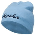 thumbnail image 1 of Alaska Embroidered Short Beanie - Lt Blue OSFM, 1 of 5