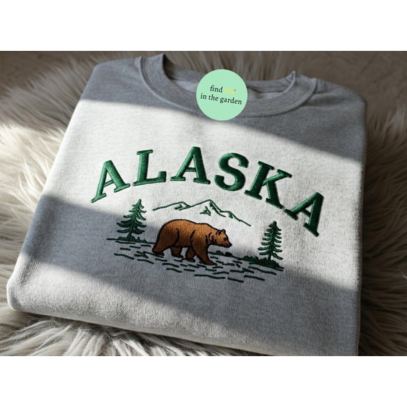 Alaska Embroidered Sweatshirt, Alaska Cruise 2025 Sweater, Family Vacation Trip for Alaska Lover, State Sweatshirt, Alaska Trip Hoodie