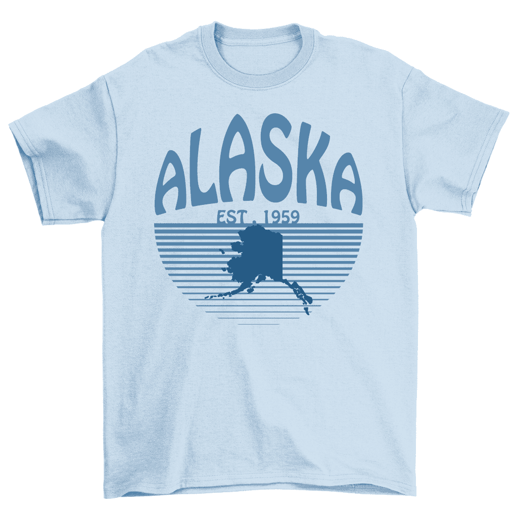 Alaska Est 1959 Last Frontier State Map T-Shirt Men Women - Walmart.com