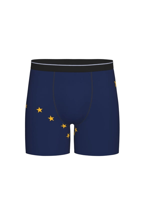 Alaska Flag Boxer Briefs Novelty Underwear With Fly Underwear For Men