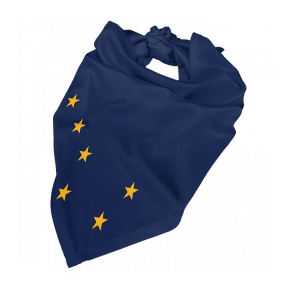 Alaska Flag Dog Bandana Dog Scarf Adjustable Bib Handkerchief Accessories For Small Medium Large Dogs