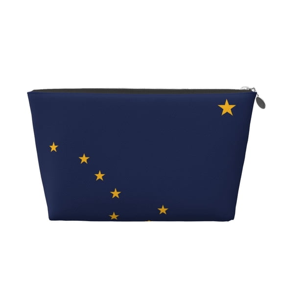 Alaska Flag Handbag Purse Tote Organizer Zipper Closure Cosmetic Pouch Bag For Travelling