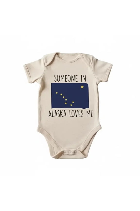 Alaska Flag Newborn Baby Bodysuit
