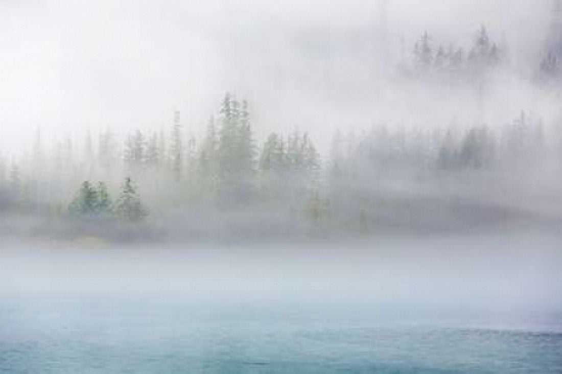Alaska Fog II Canvas Art - Kathy Mahan (24 x 36)