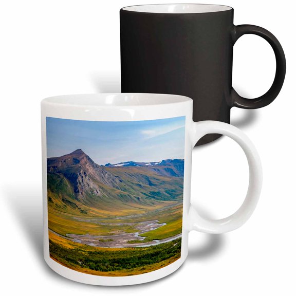 3drose, Alaska, Gates of the Arctic National Park, Noatak and Igning Rivers., 11oz Magic Transforming Mug