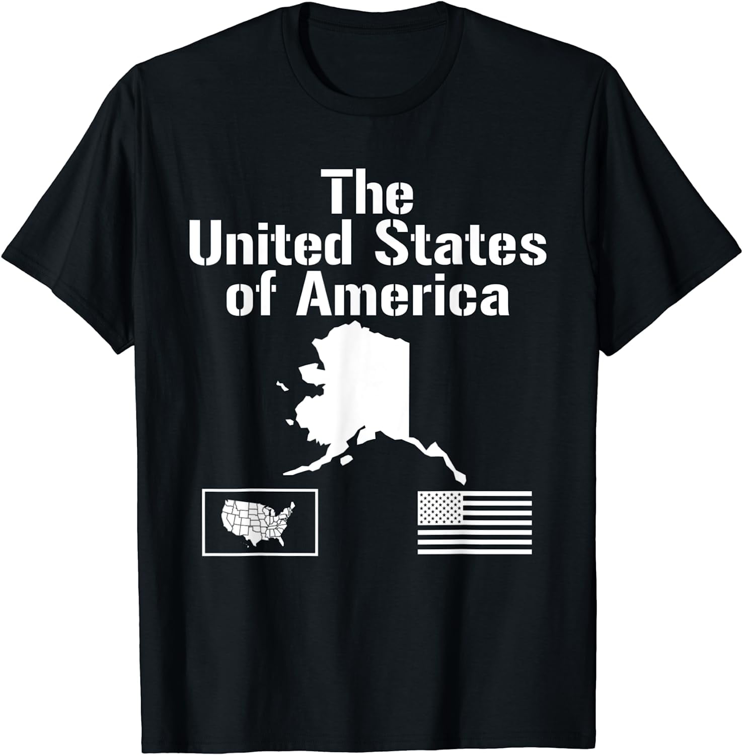 Alaska Giant State Map United States of America Meme T-Shirt - Walmart.com
