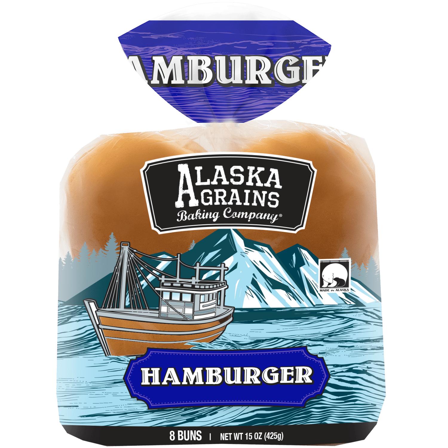Alaska Grains Cluster Hamburger Buns, 15 oz, 8 count - Walmart.com