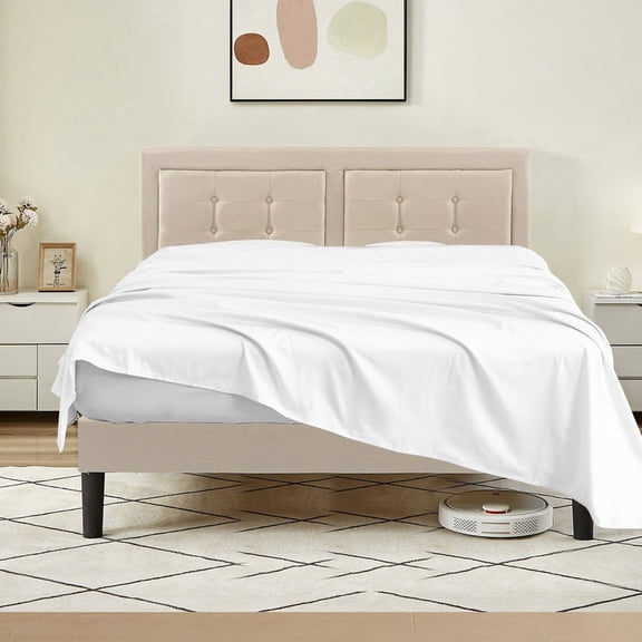 Alaska King Flat Sheet Only, 1 Piece, 800 Thread Count, 100% Egyptian Cotton, Sateen Weave, Soft & Breathable, White Solid, Hotel Quality