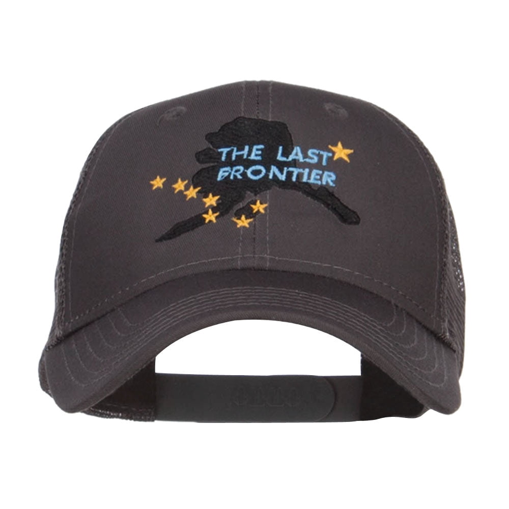 Alaska Last Frontier State Embroidered Trucker Cap 