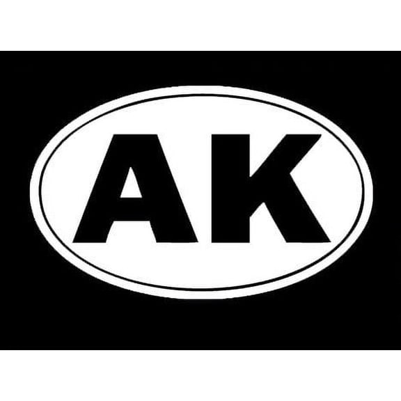 Alaska Last Frontier State Tourism Logo Decal Sticker - White Vinyl Decal for Cars, Macbooks, and Other Laptops