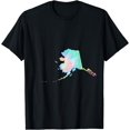thumbnail image 1 of Alaska Map Tie Dye Cute Retro for Alaska Residents T-Shirt, 1 of 3