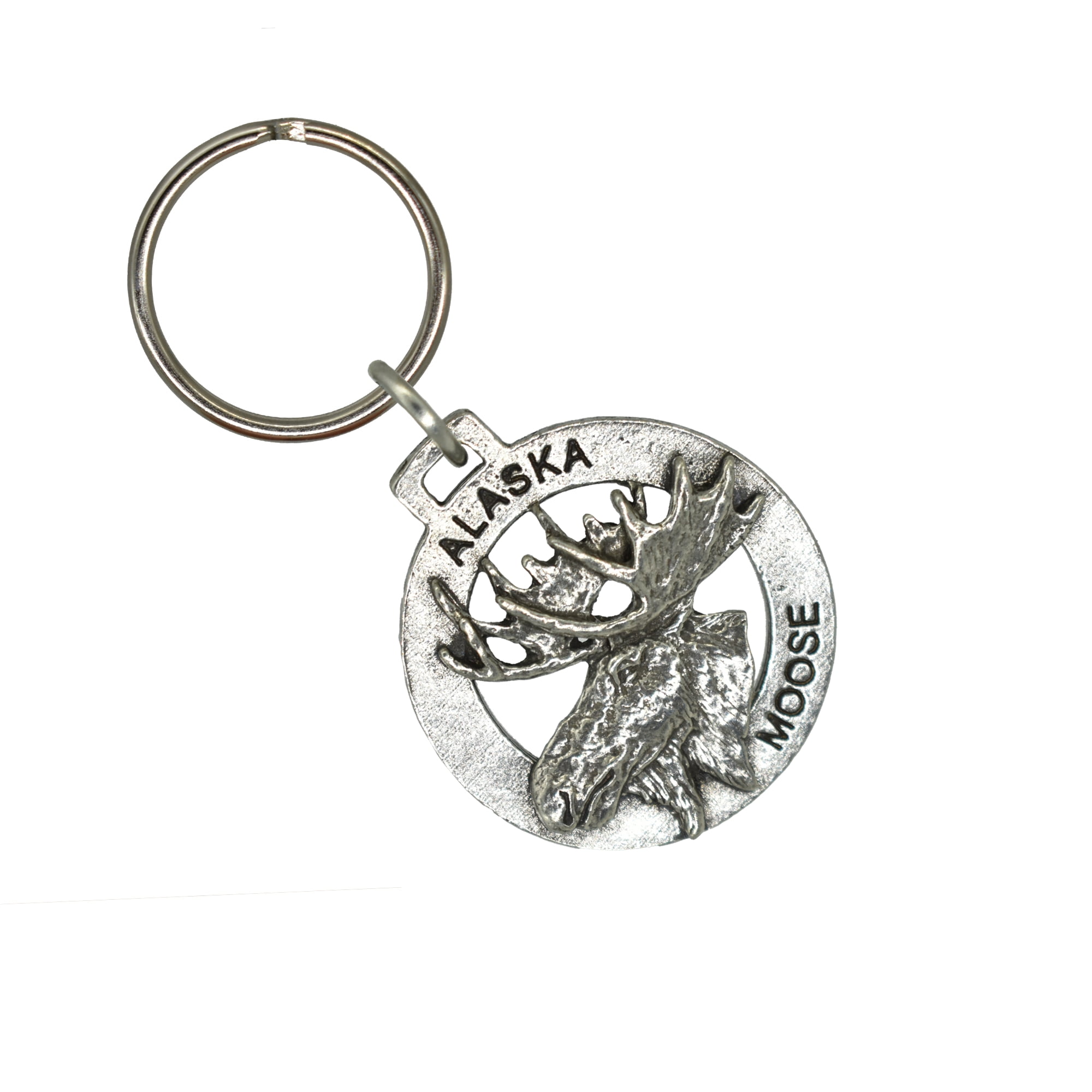 Alaska Moose Head Keychain, A614KC, Key Fob, Key Ring, Keys, Zipper ...