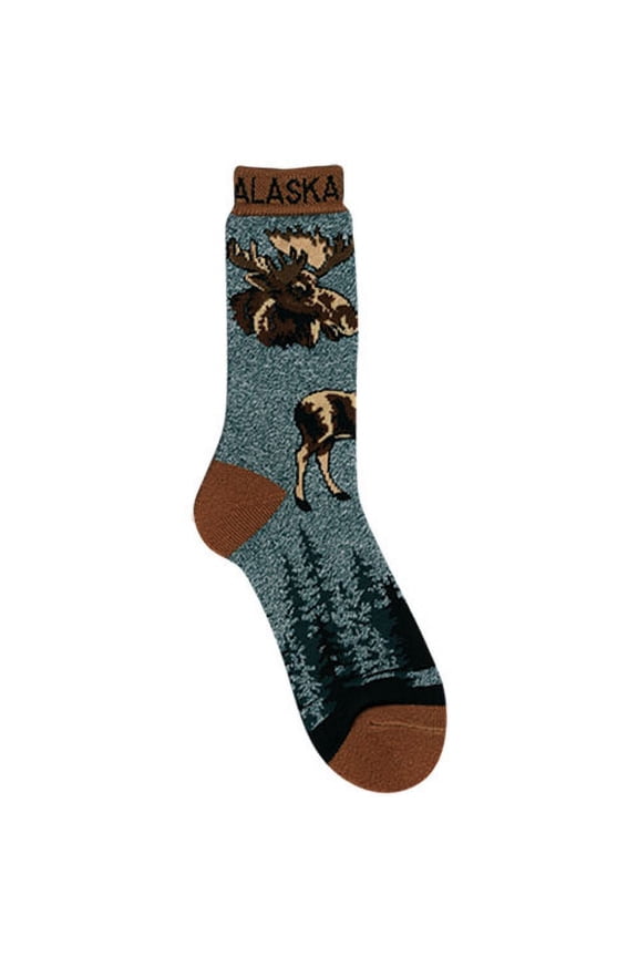 Unisex Sock Alaska Moose Adult Size 8-11