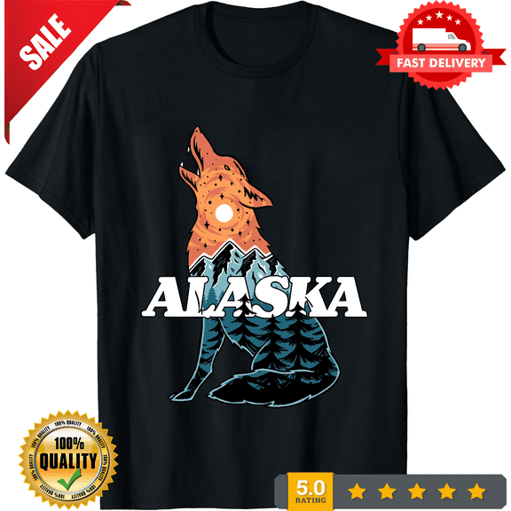 Alaska Mountain Outdoors State Graphic T-Shirt, NEW TRENDING ITEM-TH71406