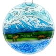 thumbnail image 1 of Alaska Mountains Christmas Tree Ornament - Art Glass Light Catcher, 1 of 4