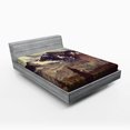 thumbnail image 1 of Alaska Mountains Fitted Sheet, Arctic Landscape Hiking Alaska Mountains Scenery in Usa Wilderness, Soft Decorative Fabric Bedding, Queen Size, Green Black White, by Ambesonne, 1 of 2