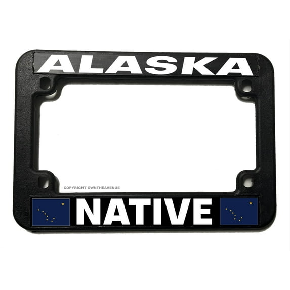 Alaska Native Motorcycle License Plate Frame