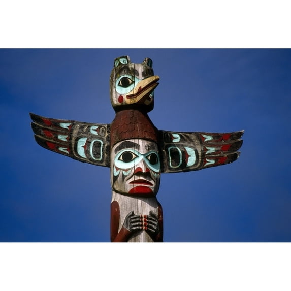 Alaska Native Totem Pole Saxman Southeast Alaska Poster Print