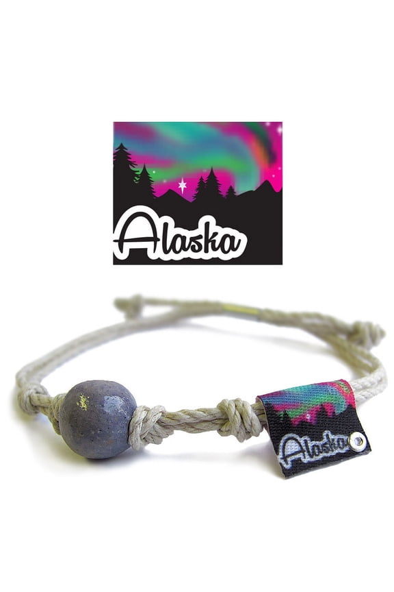 Alaska Northern Lights Earth Bands Bracelet | Eco Friendly | Natural Hemp | Vegan Boho | Custom Jewelry | Handmade w/ Earth & Sand