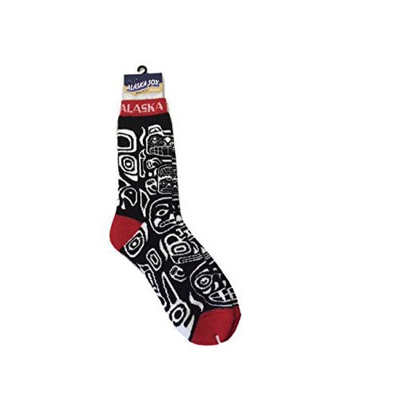 Alaska Novelty Socks Totemic Design Unisex 8 - 11 Plush Boot Sock