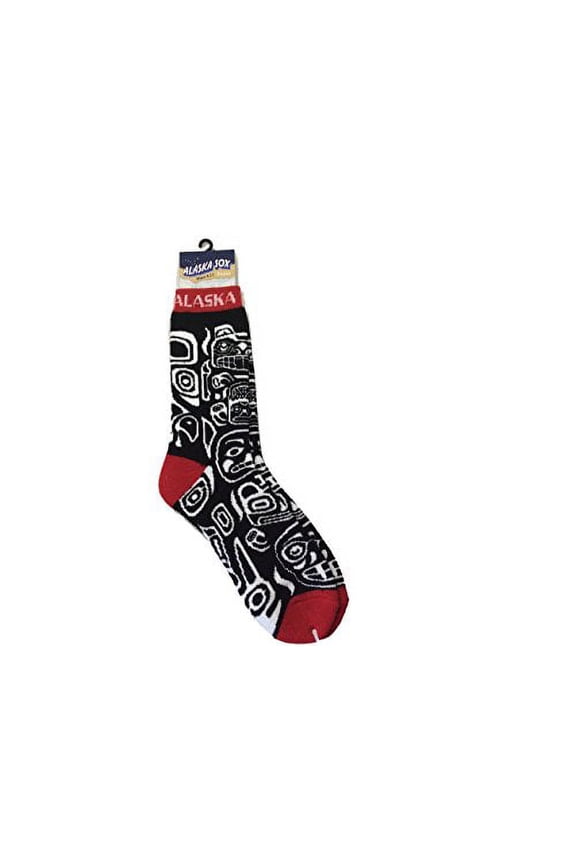 Alaska Novelty Socks Totemic Design Unisex 8 - 11 Plush Boot Sock