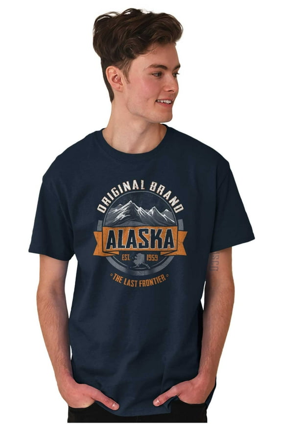 Alaska Original AK the Last Frontier Men's Graphic T Shirt Tees Brisco Brands L