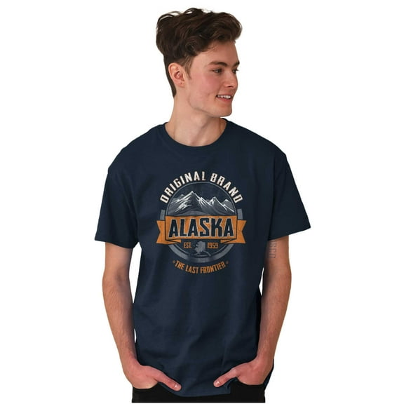 Alaska Original AK the Last Frontier Men's Graphic T Shirt Tees Brisco Brands S