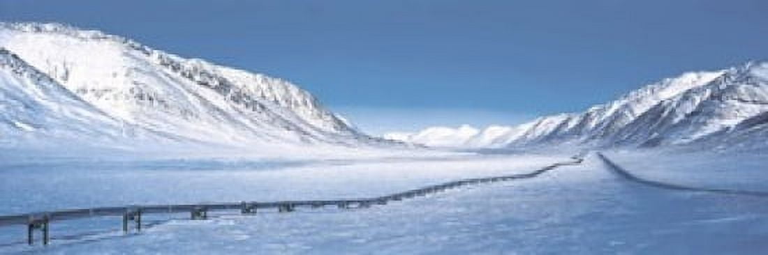 Alaska Pipeline Brooks Range AK Canvas Art - Panoramic Images (18 x 6)
