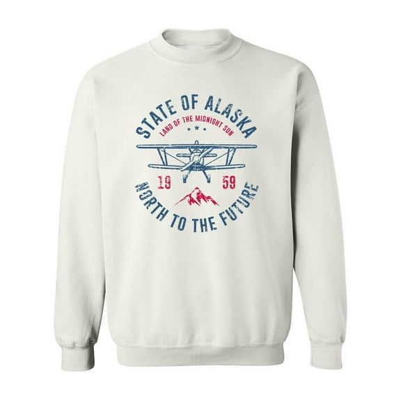 Alaska Plane Sweatshirt Men -SPIdeals Designs, Male x-Large