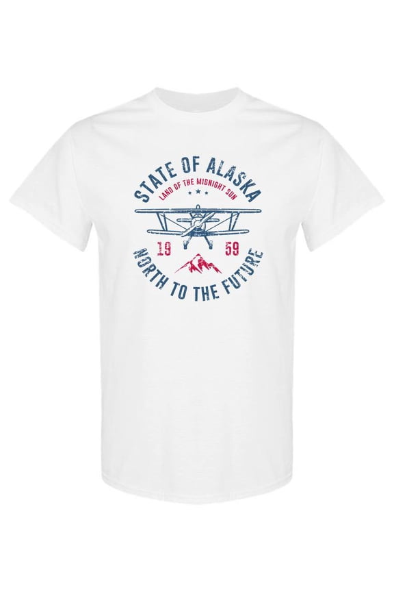 Alaska Plane T-Shirt Men -SPIdeals Designs, Male Medium