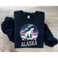 thumbnail image 1 of Alaska Polar Bear Sweatshirt: Northern Lights Arctic Wildlife Pullover TSHIRT All Size S-5XL, 1 of 5