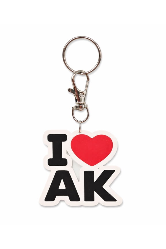 Alaska Pride Keychain with Lobster Clasp, Thermoplastic Polyester, Made in USA