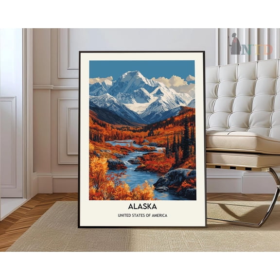 Alaska Print, Alaskaalaska Poster, Alaska Photo, Alaska Poster Print, Alaska, Alaska Travel Poster, Anchorage Poster Wall Art, Modern Wall Decor, 12x18 UNFRAMED