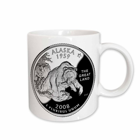 3drose, Alaska Quarter, 11oz Mug