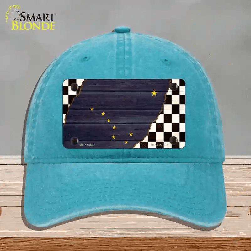 Alaska Racing Flag Novelty License Plate Hat Tag Unconstructed Cotton ...