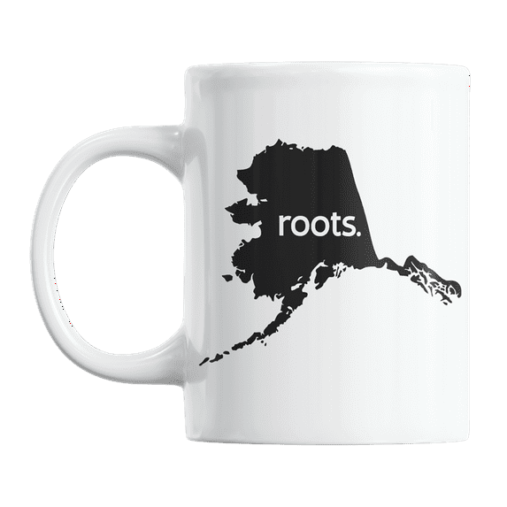 Alaska Roots & AK USA State Map Outline, US Citizen Coffee & Tea Mug Cup (11oz)