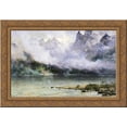 thumbnail image 1 of Alaska Scene near Juneau 24x18 Gold Ornate Wood Framed Canvas Art by Thomas Hill, 1 of 2