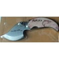 thumbnail image 1 of Alaska Simulated Scrimshaw Salmon Fish Handle Pocket Ulu Knife, 1 of 3