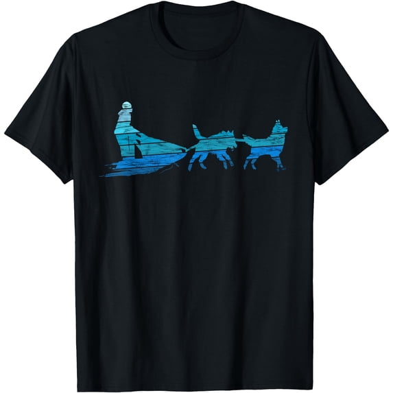 Alaska Sled Dog Team Mushing Sled Dog Mush Dog Huskies T-Shirt ...