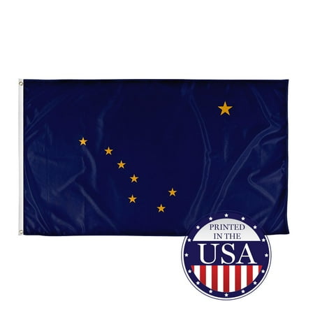 Alaska State Flag - 3ft x 5ft Knitted Polyester, State Flag Collection, Made in The USA