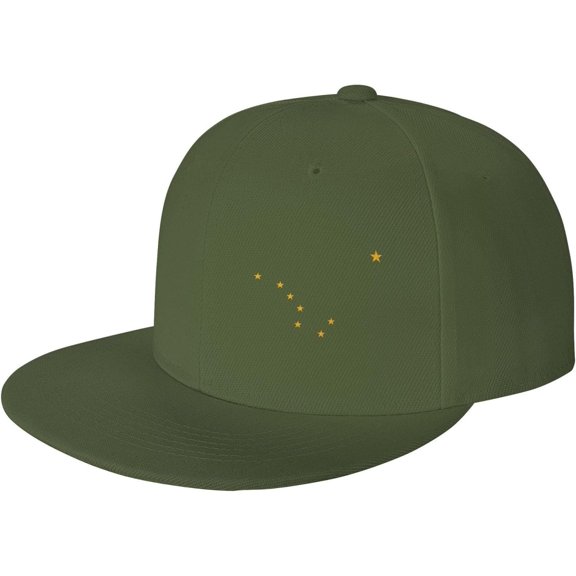 Alaska State Flag Big Dipper Flat Brim Cap Unisex Flat Bill Baseball Cap